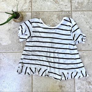 Chaser flutter sleeve open back top